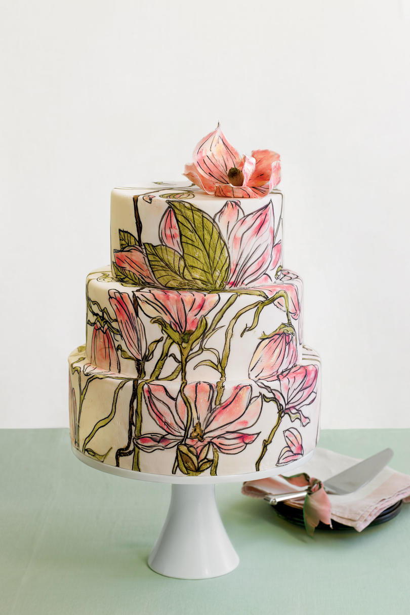 हाथ से रंगी Wedding Cakes
