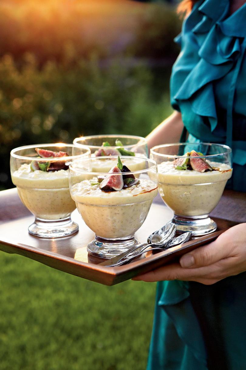 Citromos Rice Pudding with Figs and Saba