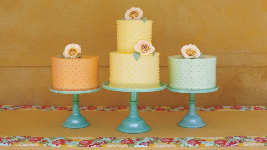ए Trio of Tropical Wedding Cakes