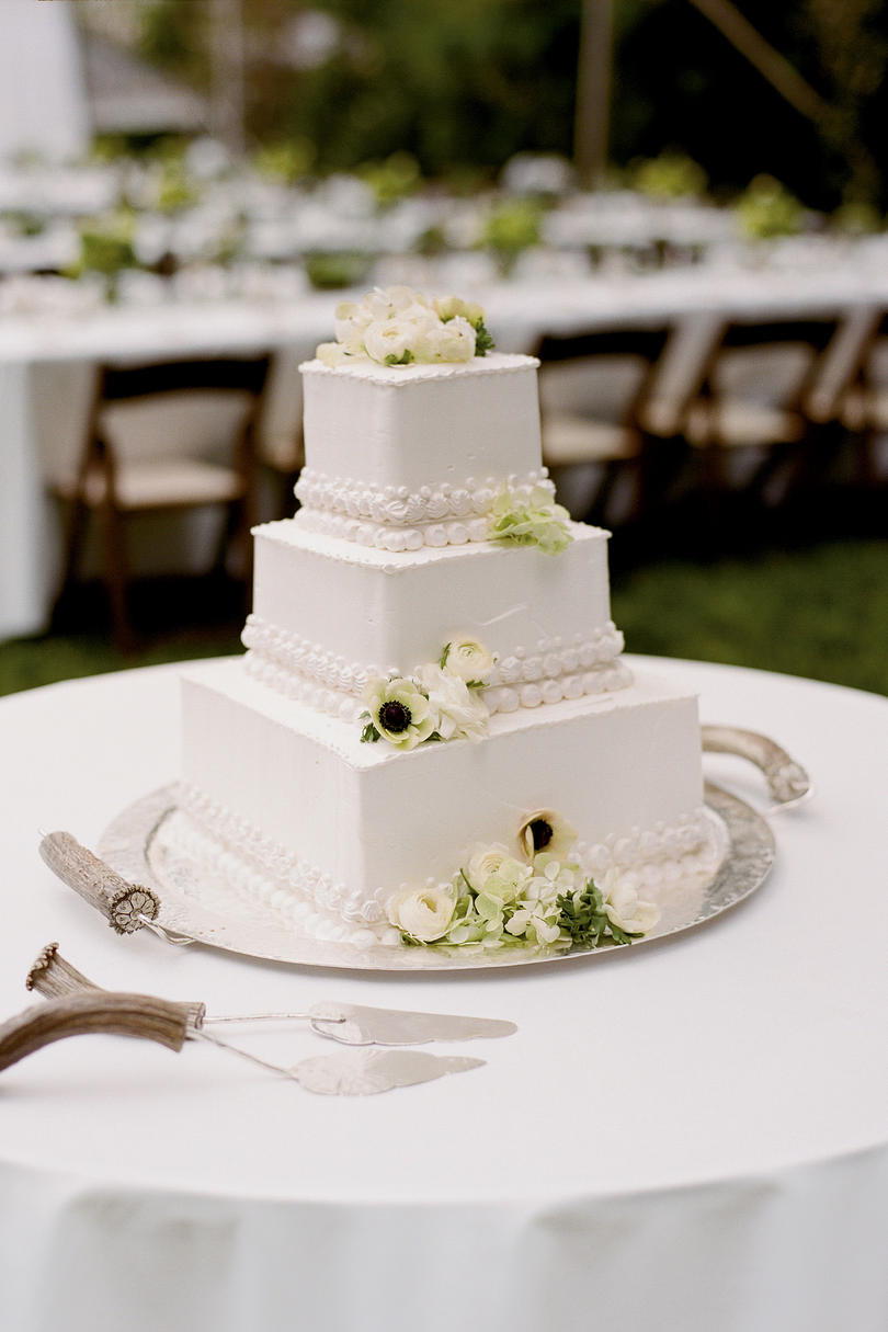 Egyszerű Square Wedding Cake 