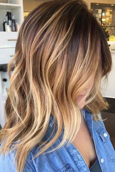 kesten Brown Hair with Soft Blonde Ombre 
