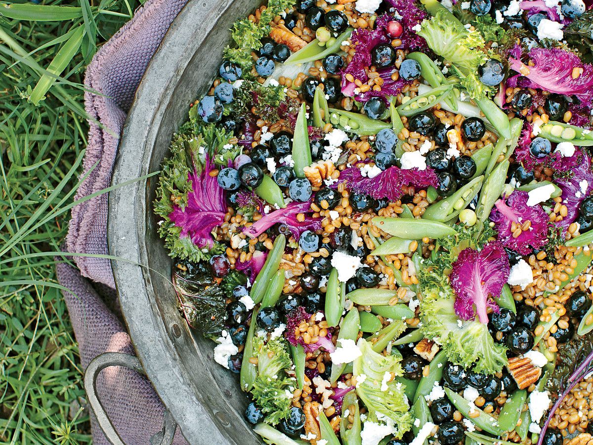 Myrtille-Kale Grain Salad Recipe