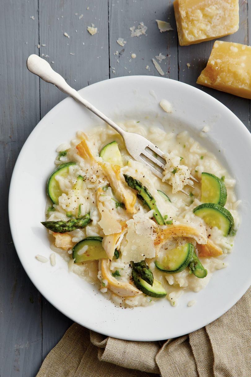 Piletina Risotto with Spring Vegetables