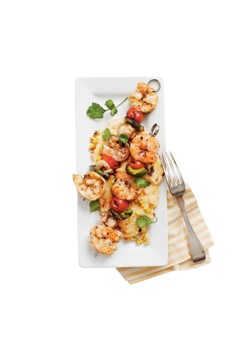 s roštilja Shrimp and Smoky Grilled-Corn Grits Recipe