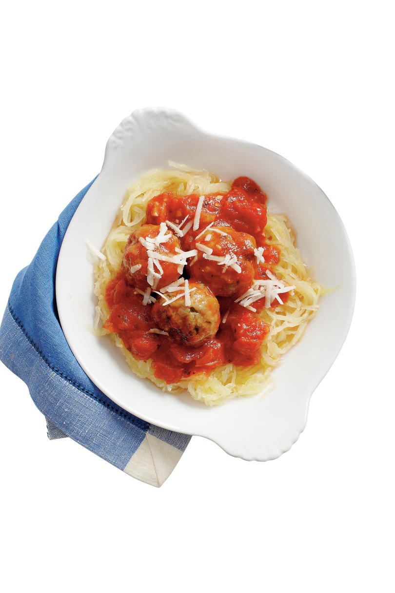 Spagetti Squash and Meatballs