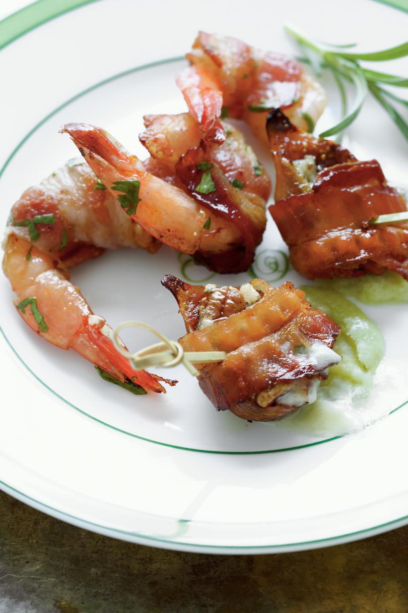 Μπέικον-τυλιγμένο Shrimp