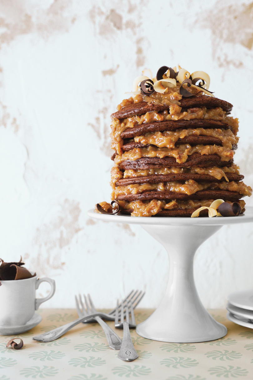 जर्मन Chocolate Pancakes Recipe