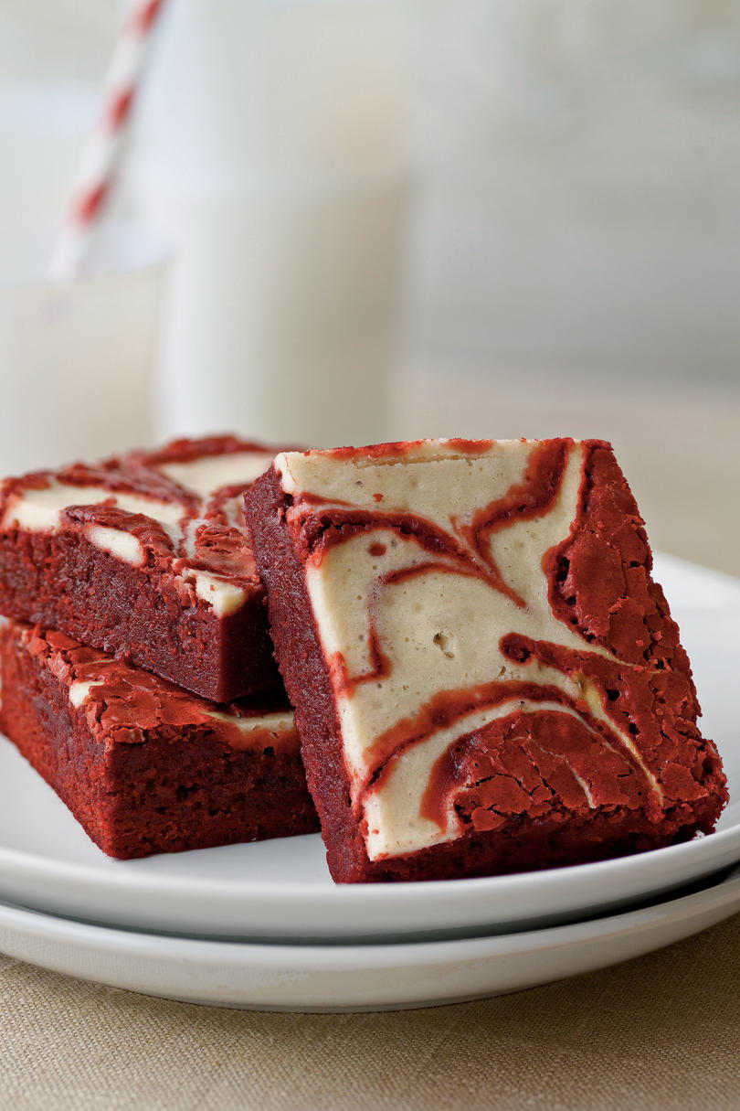 Punainen Velvet-Peppermint Swirl Brownies
