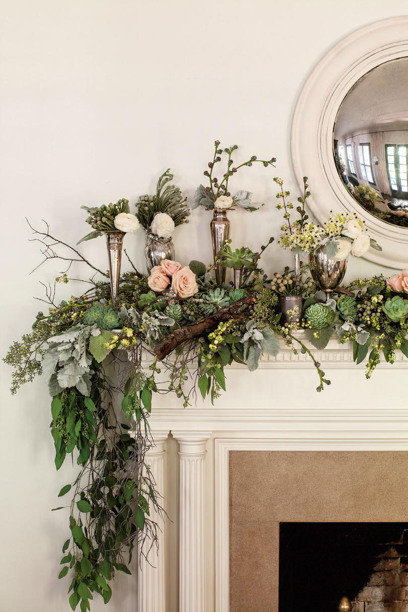 felső Your Mantel with Winter Blooms