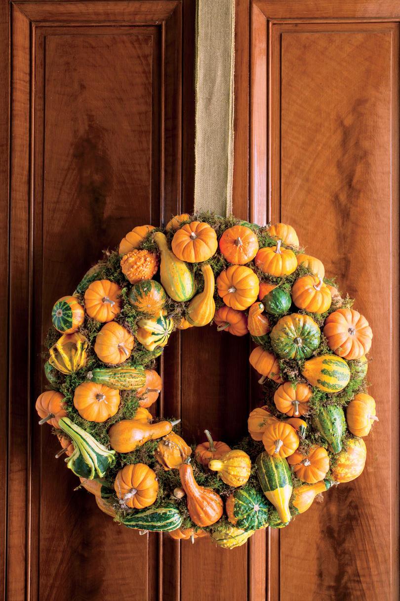 Bundeva and Gourd Fall Wreath