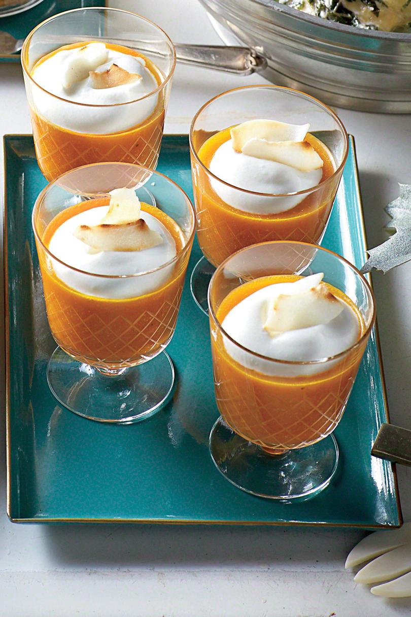 Κολοκύθα-Καρότο Soup Shooters With Coconut Cream