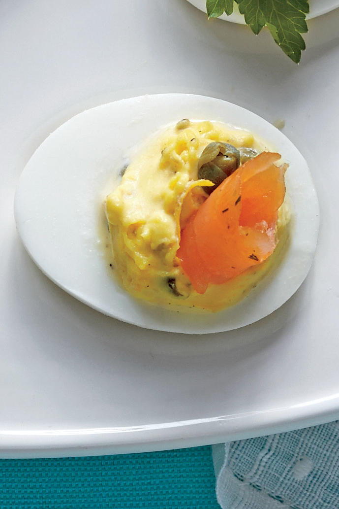 Fumé Salmon, Lemon, and Capers Eggs