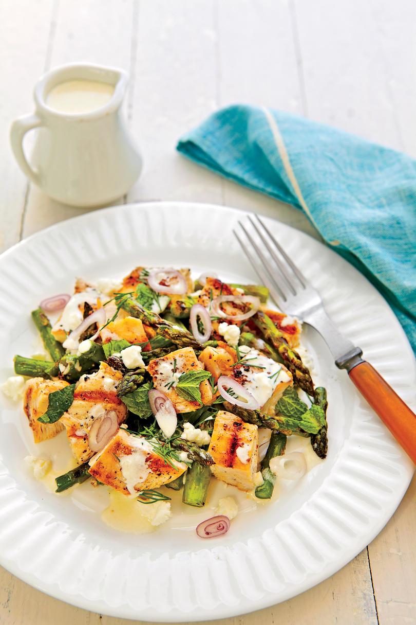 भुना हुआ Chicken-Asparagus Salad
