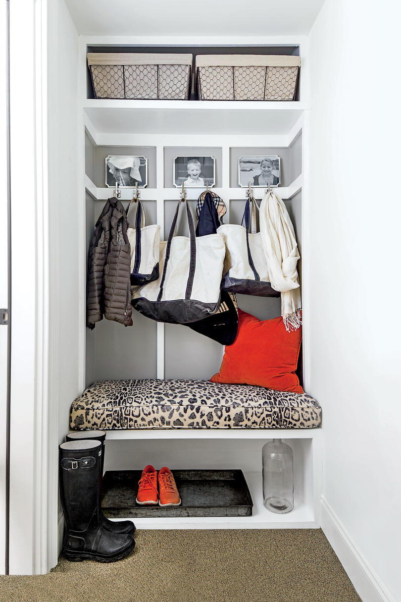 mudroom with Leopard Cushion