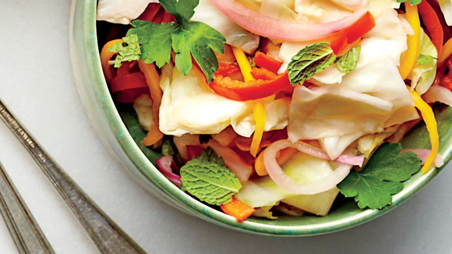 Napa Cabbage-and-Sweet Pepper Slaw