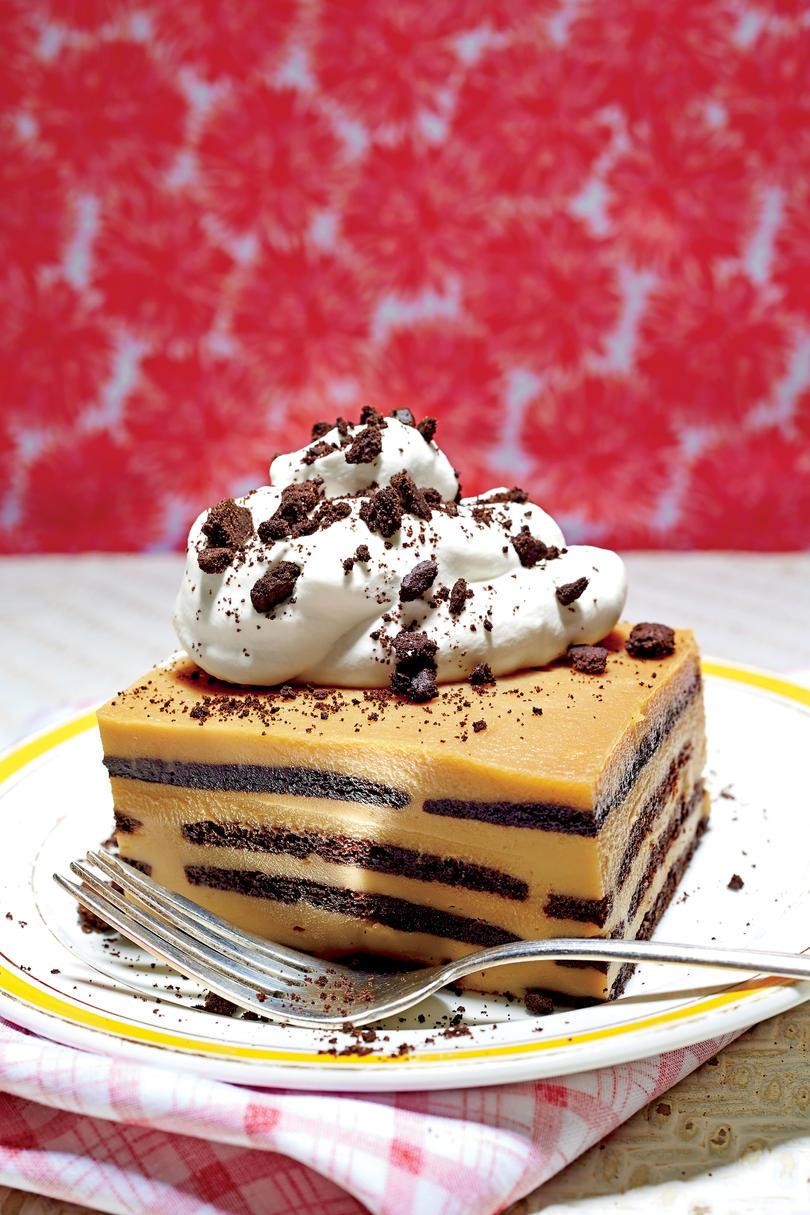 Csokoládé-Bourbon-Butterscotch Icebox Cake