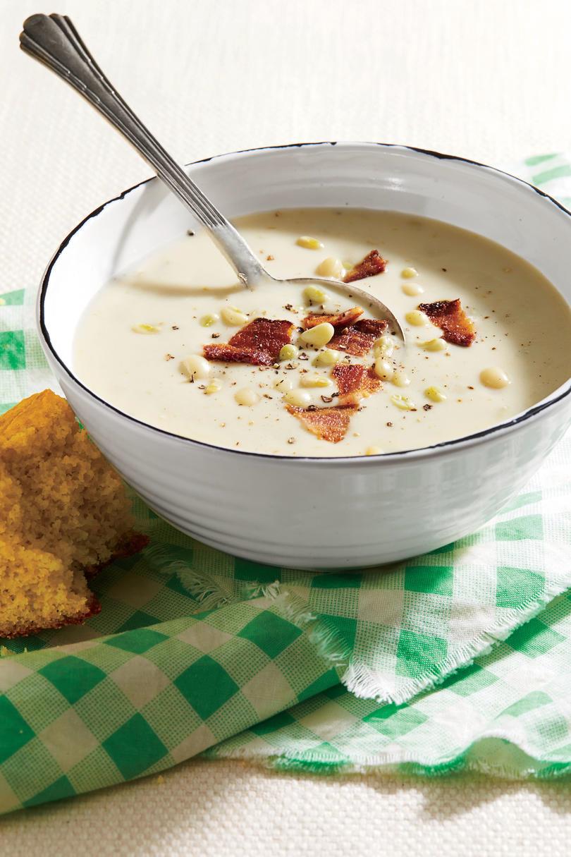 छाछ Lady Pea Soup with Bacon