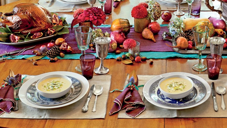 स्मोक्ड Turkey, Parsnip Soup; Photographer: Alison Miksch; Prop Stylist: Buffy Hargett-Miller; Food: Erin Merhar
