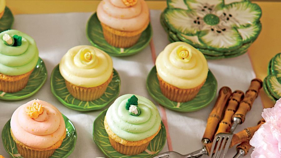 citron Sherbet Cupcakes with Buttercream Frosting