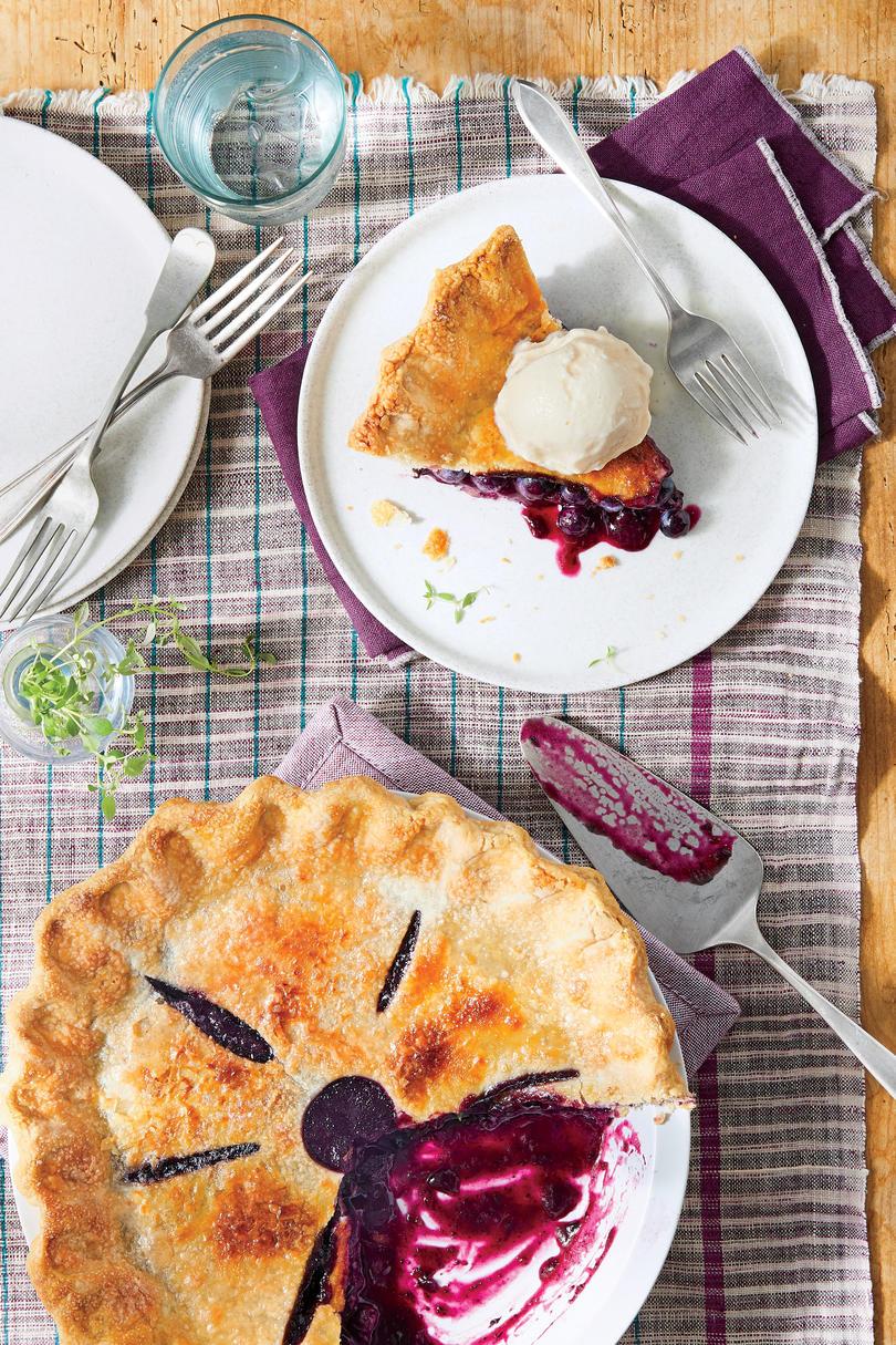 Blueberry-Kakukkfű Pie