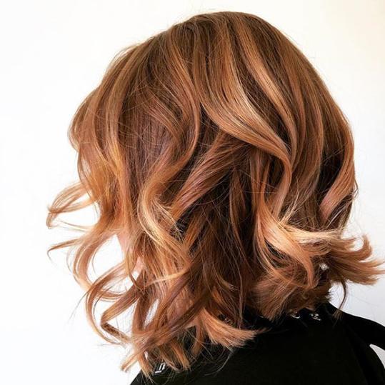 Cuivre Red with Rose Gold Balayage