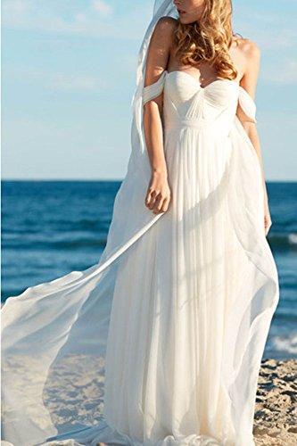 Αυτοκρατορία Long Chiffon Bridal Beach Wedding Dress