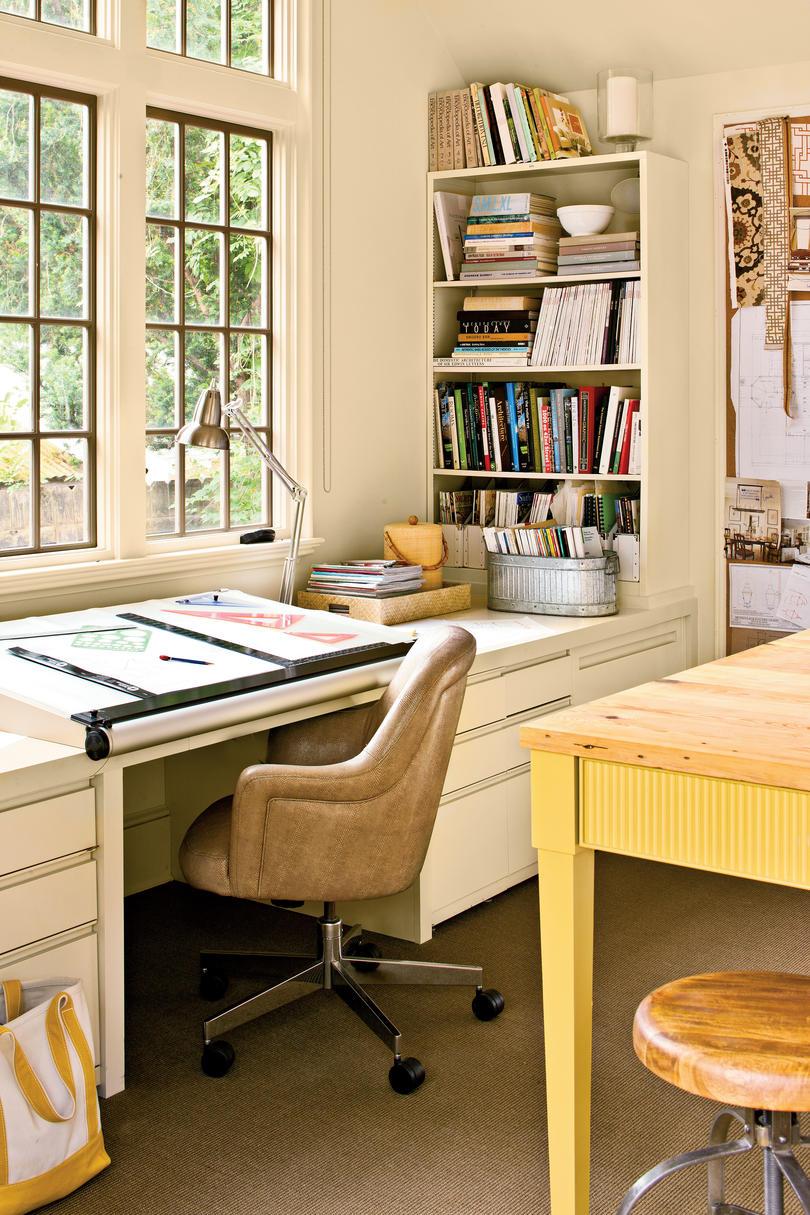 इवांस home office remodel, seating area