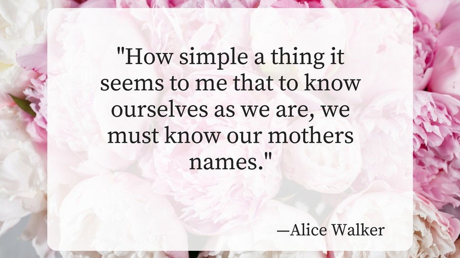 माताओं Day Alice Walker mother names