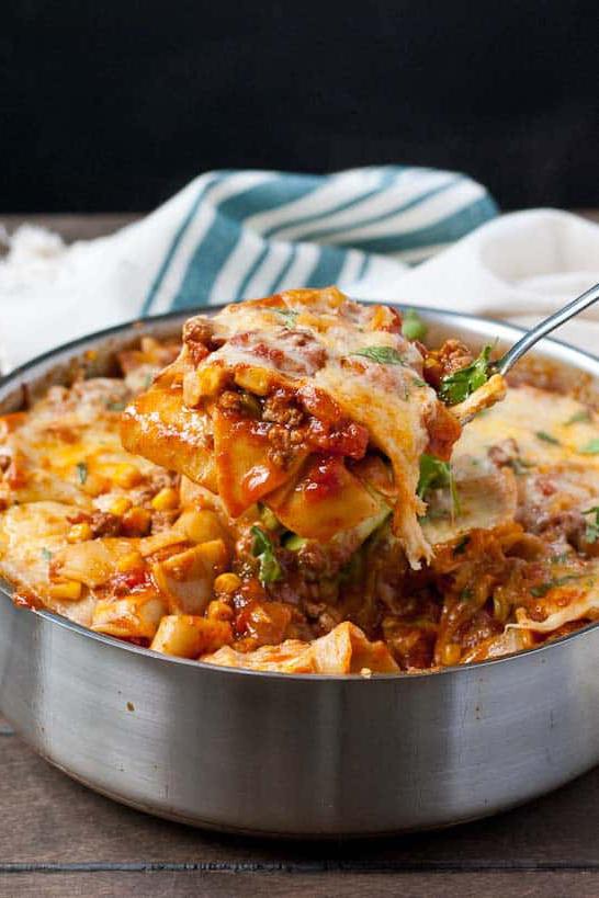 Tex-mex Enchilada Skillet Lasagna