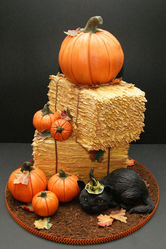 सूखी घास Halloween Cake