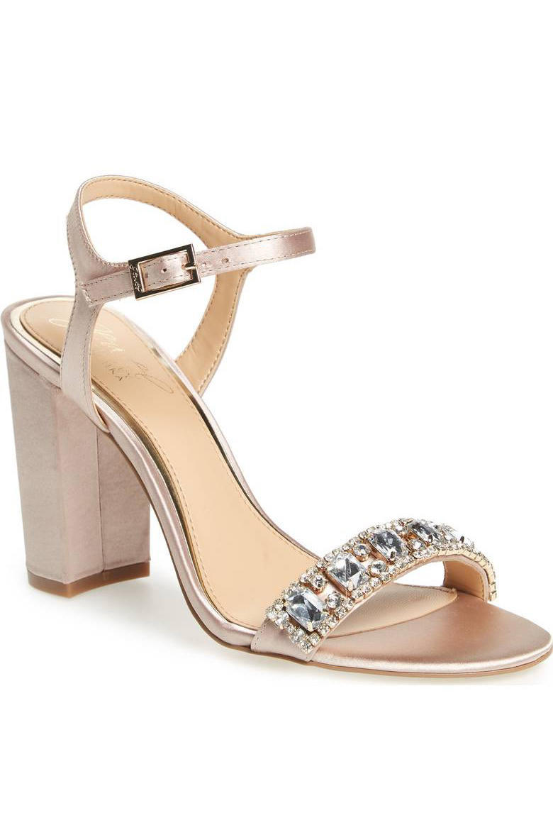 jeweled Block Heel Sandal