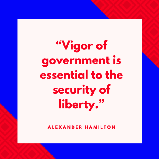 सिकंदर Hamilton on Government