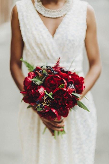 Pioni Wedding Bouquets Ruby