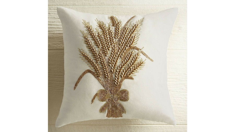 gyöngyös Golden Wheat Patch Fall Throw Pillow