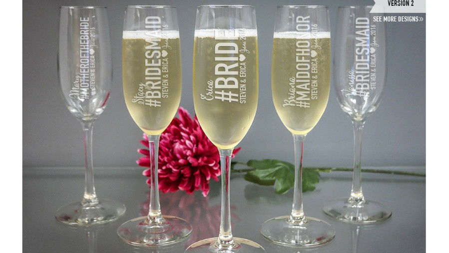 ब्राइड्समेड्स Proposal Champagne Flutes