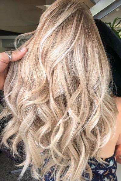 शँपेन Blonde With Highlights
