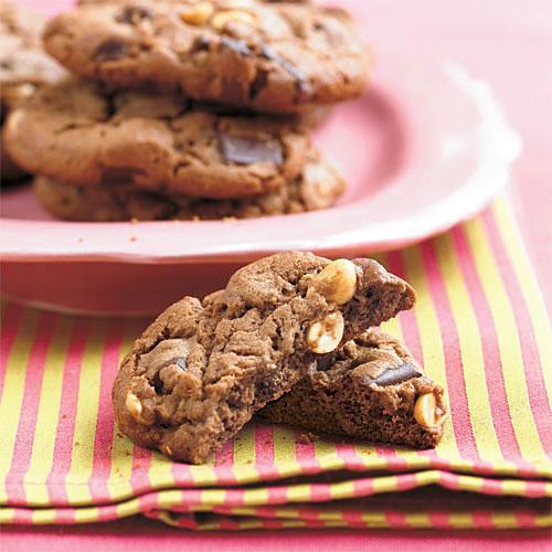 Meilleur Cookies Recipes: Double Chocolate Chunk-Peanut Cookies Recipes