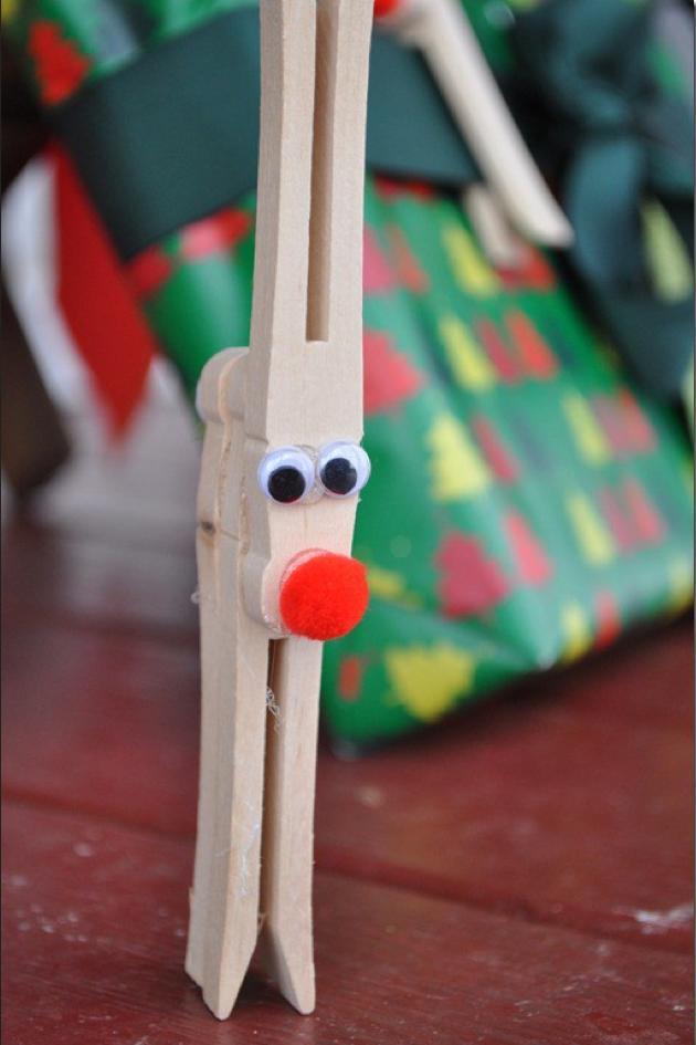 clothespin के Reindeer