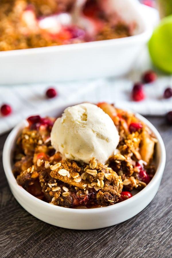 Karpalo Apple Crisp with Oatmeal Ginger Snap Topping