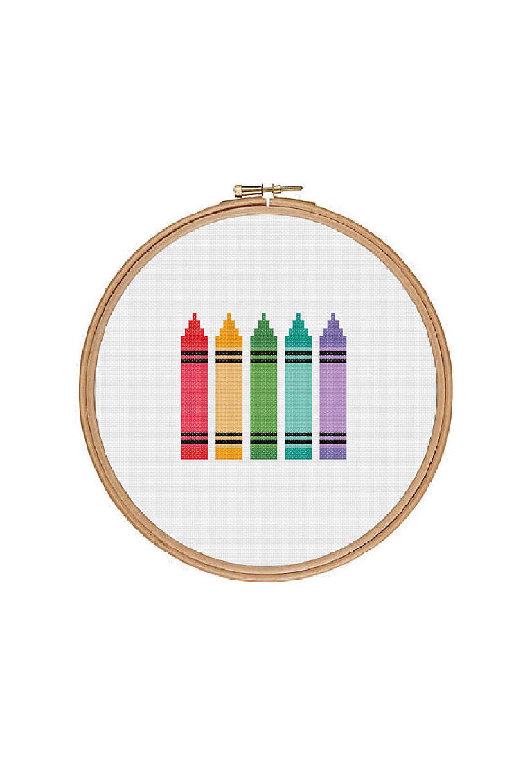 Yksinkertainen Crayons Pattern