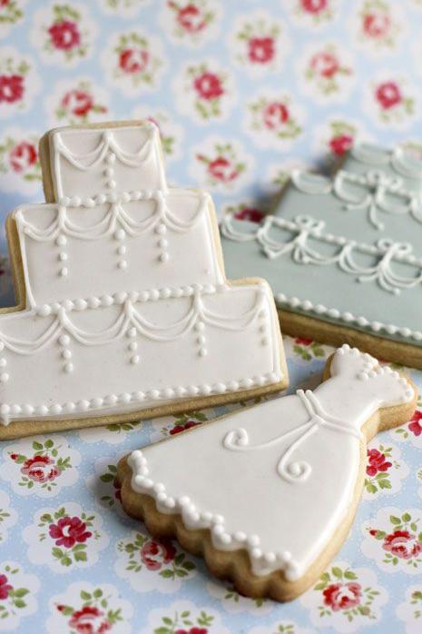 Díszített Sugar Cookie for Weddings 