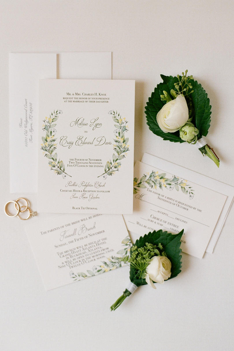 सरल Wedding Invitations with Greenery 