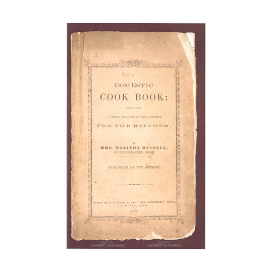  Domestic Cook Book: Containing a Careful Selection of Useful Receipts for the Kitchen
