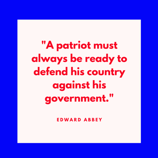 एडवर्ड Abbey on Patriotism