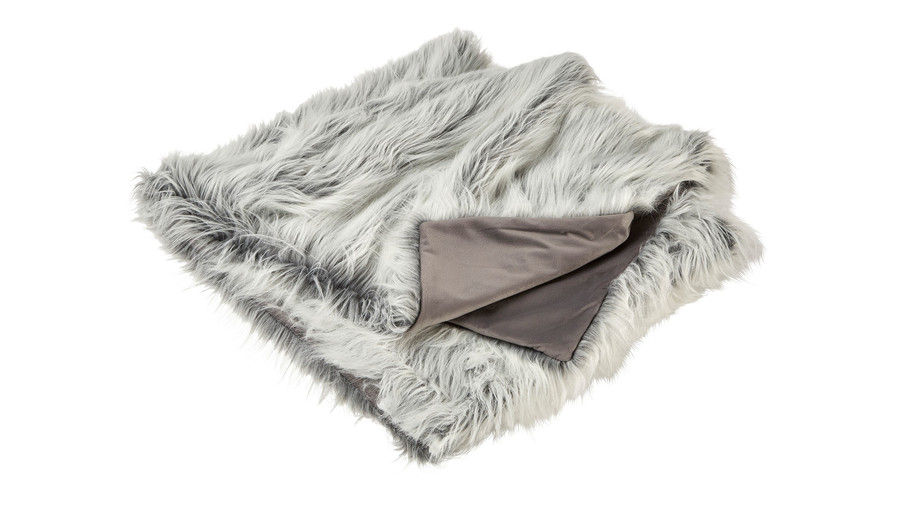 सफेद Faux Fur Throw Blanket