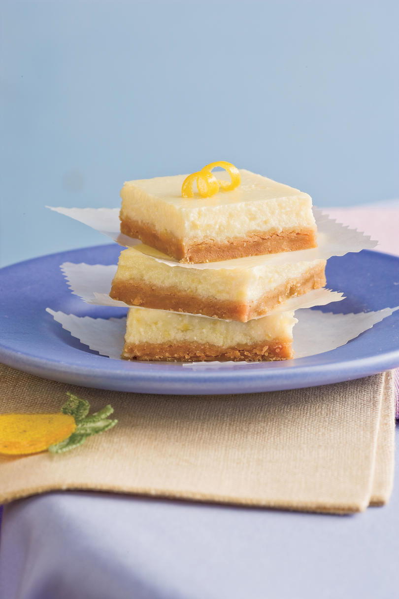 En bonne santé Desserts: Lemon-Cheesecake Bars