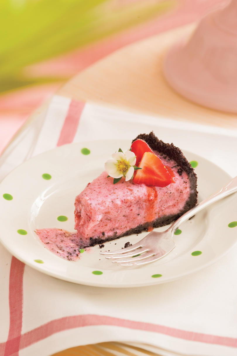 Αφρογαλακτώδης Strawberry-Mint Pie