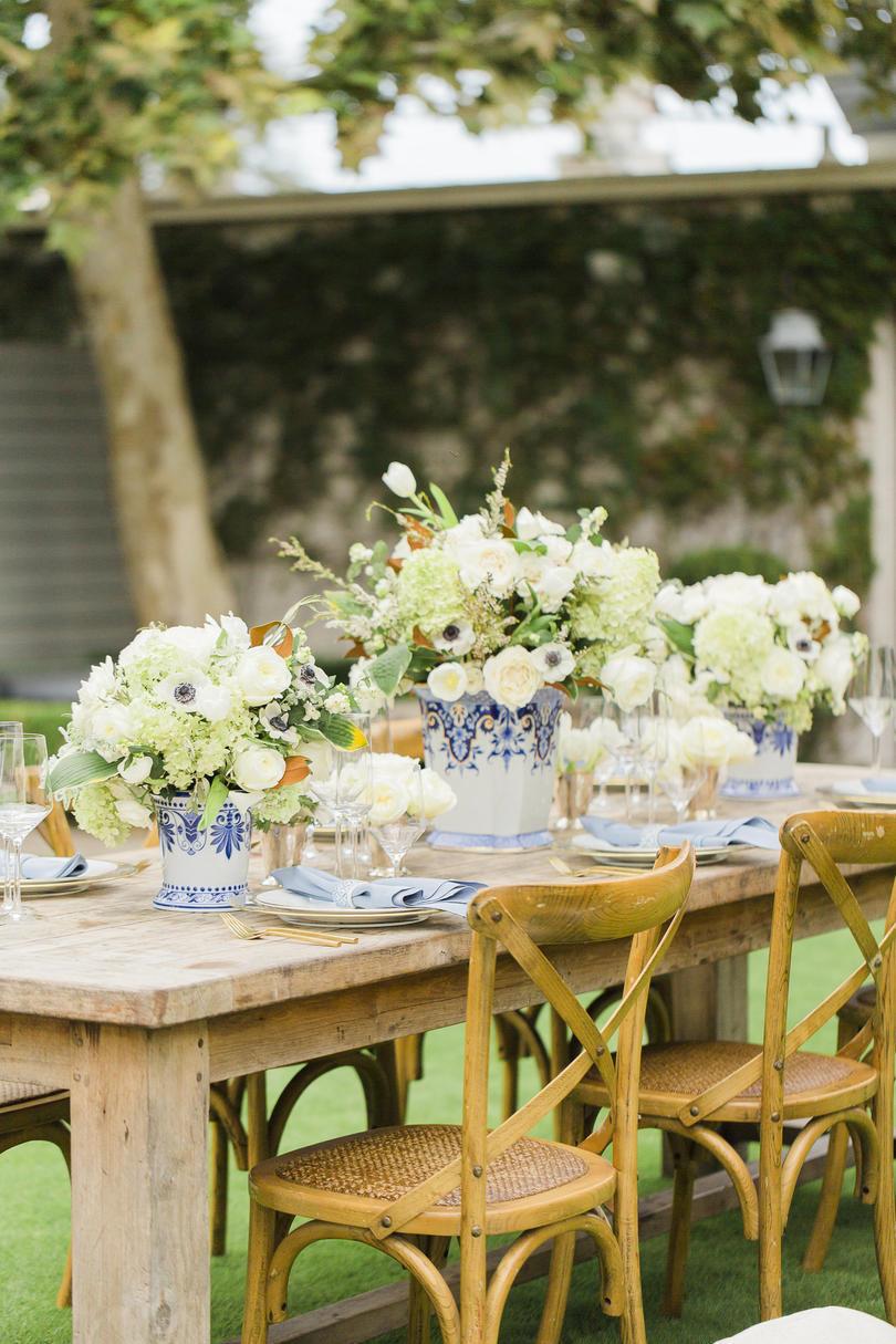 सूक्ष्म Blue Wedding Design Table Setting