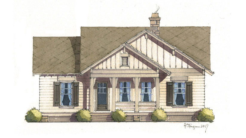 चकमक पत्थर Cottage, Plan #1955