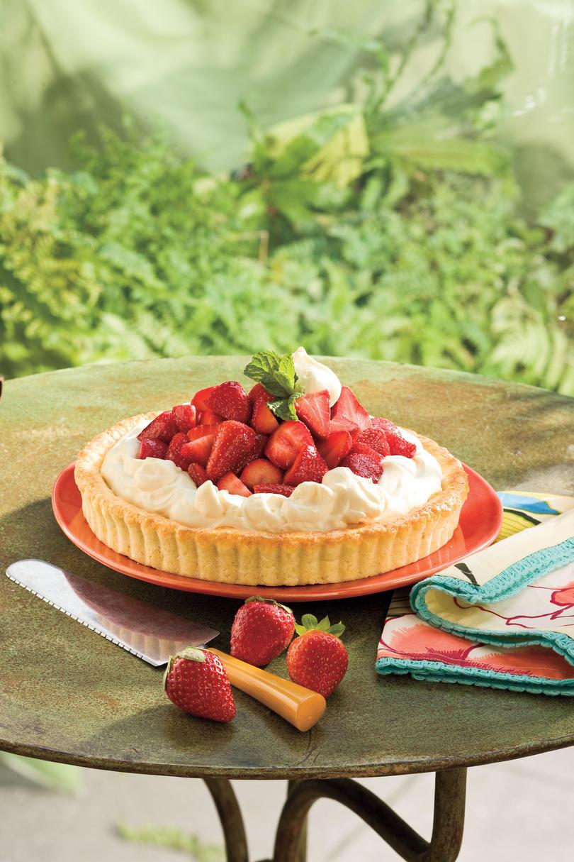 Φράουλα-πορτοκαλί Shortcake Tart Recipe